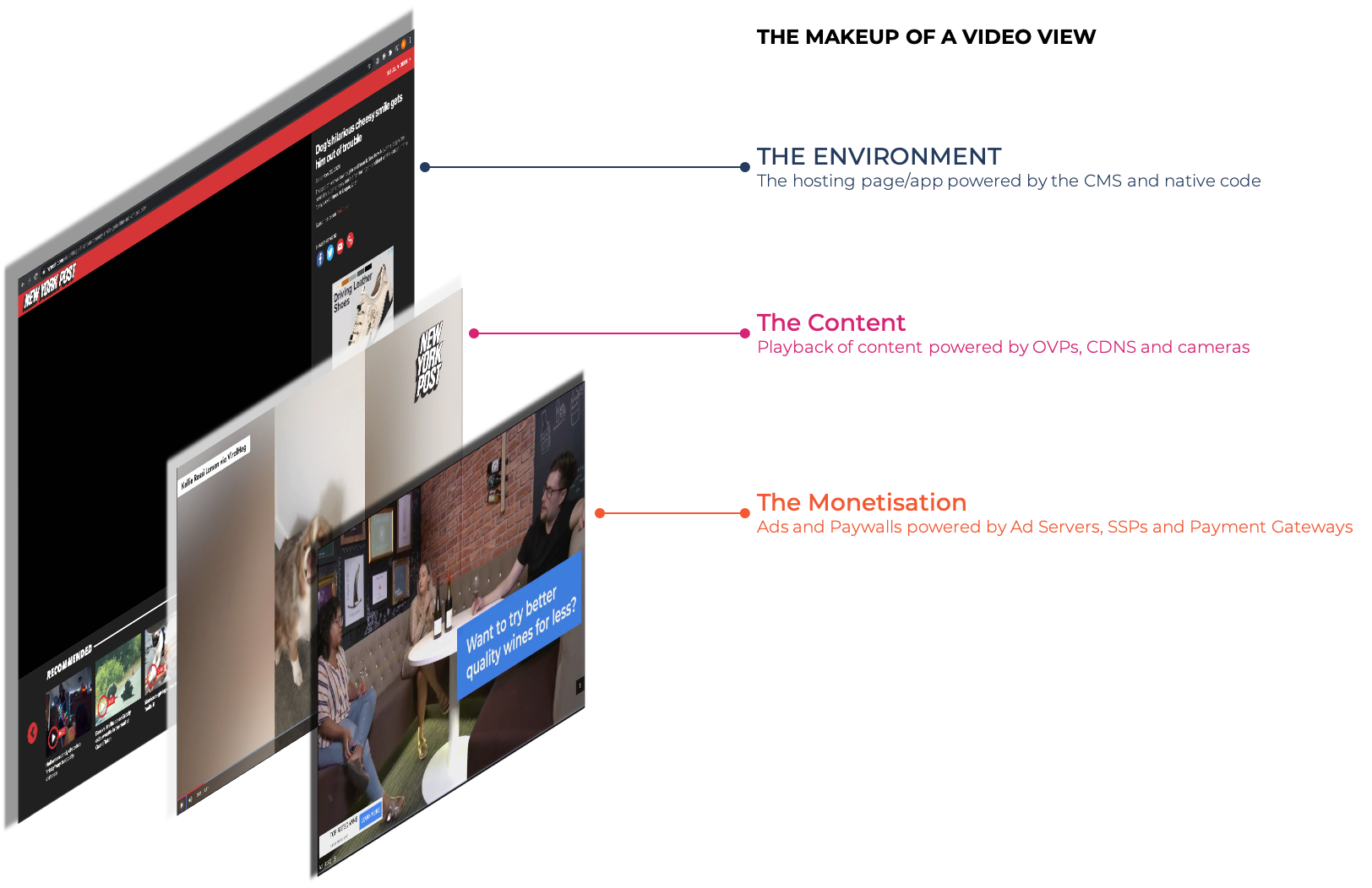 Makeup of a video view Makeup of a video view
